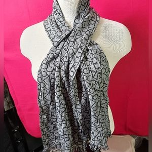 CALVIN KLEIN Logo Print Winter Scarf Women's